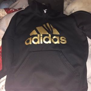 Women’s medium gold glitter adidas sweatshirt